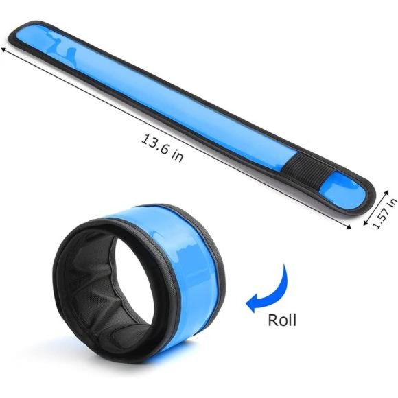 Pack of 6 LED Light Up Band Slap Bracelets Night Safety Wrist Band for Cycling - Picture 3 of 7